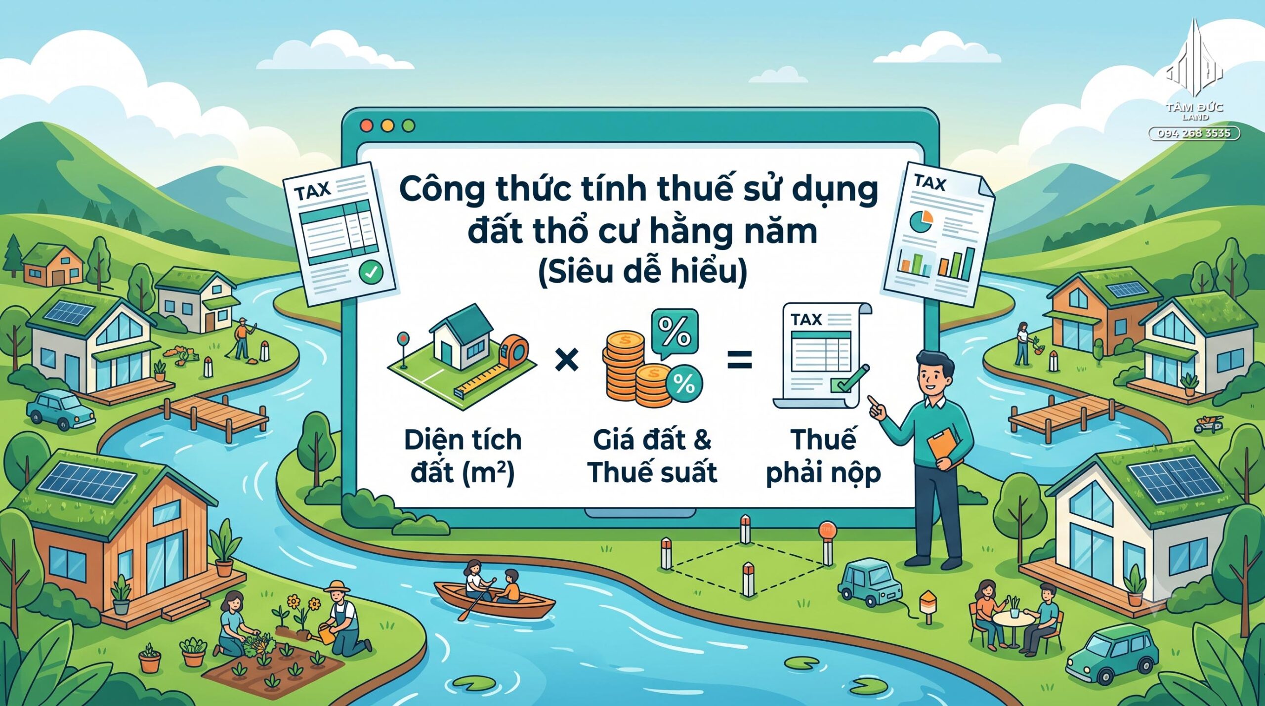 Đất thổ cư 100% có phải đóng thuế hằng năm không?