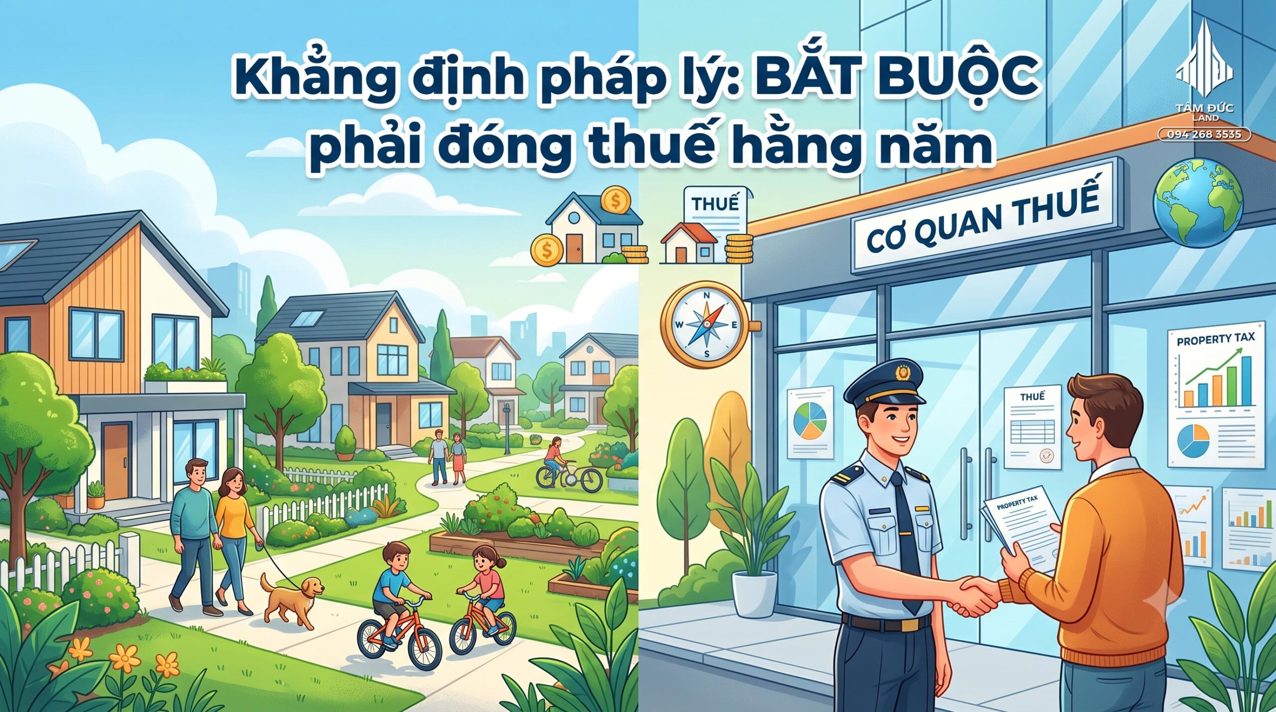 Đất thổ cư 100% có phải đóng thuế hằng năm không?