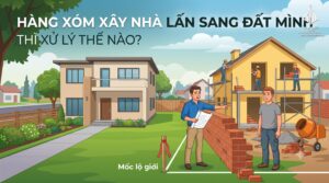 Hàng xóm xây nhà lấn sang đất mình thì xử lý thế nào?
