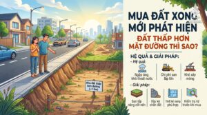 Mua đất xong mới phát hiện đất thấp hơn mặt đường thì sao?