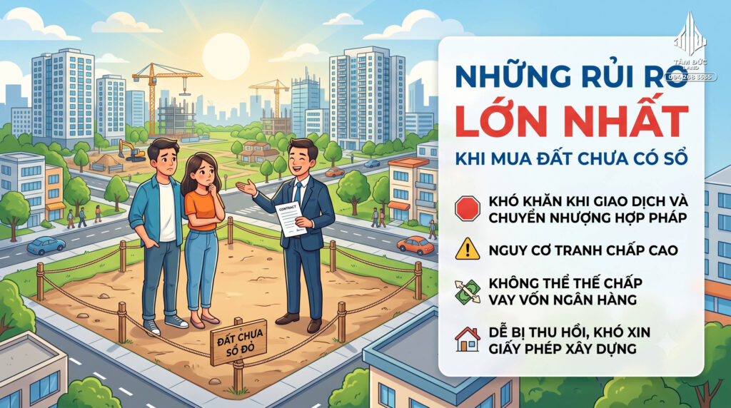 Những rủi ro lớn nhất khi mua đất chưa có sổ là gì?