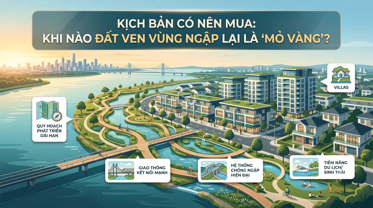 Đất gần khu vực thường xuyên ngập úng có nên mua không?