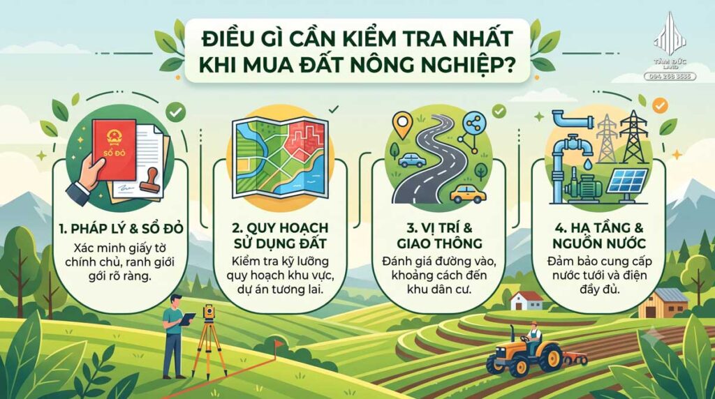 Điều gì cần kiểm tra nhất khi mua đất nông nghiệp? | Đức BĐS Ninh Bình