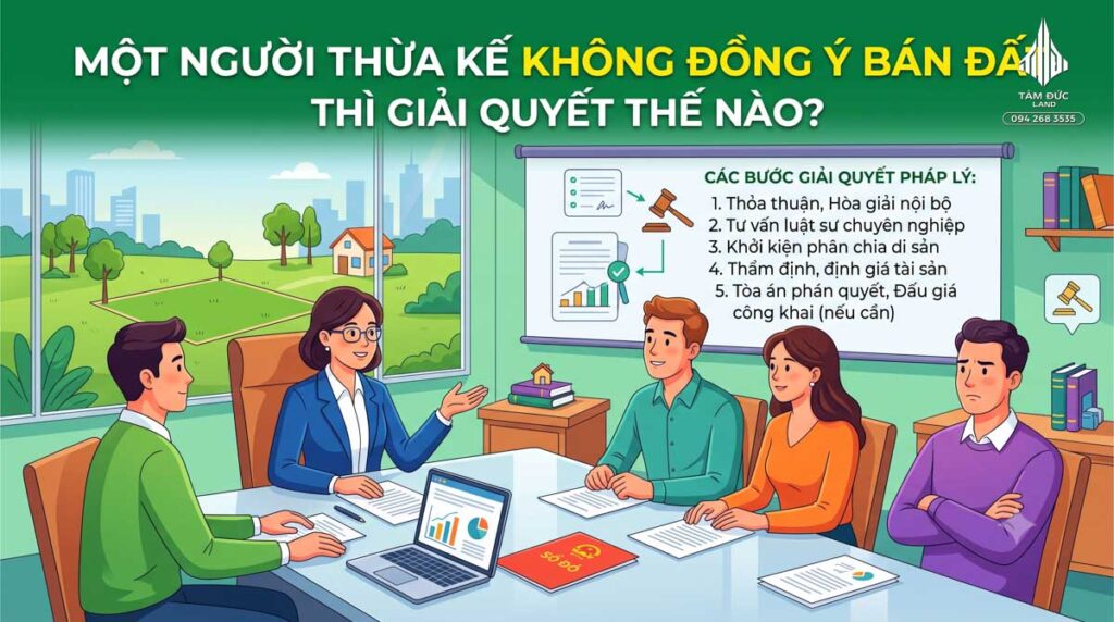 Một người thừa kế không đồng ý bán đất thì giải quyết thế nào? | Đức BĐS Ninh Bình