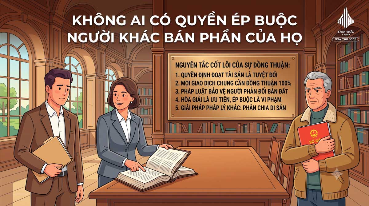 Một người thừa kế không đồng ý bán đất thì giải quyết thế nào? | Đức BĐS Ninh Bình