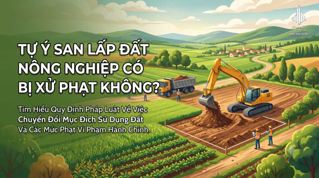 Tự ý san lấp đất nông nghiệp có bị xử phạt không? | Đức BĐS Ninh Bình